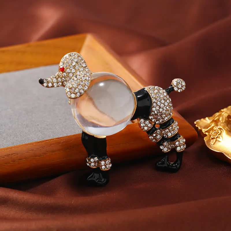 Women's Creative Jelly Belly Poodle Brooch sold by FloralTrip