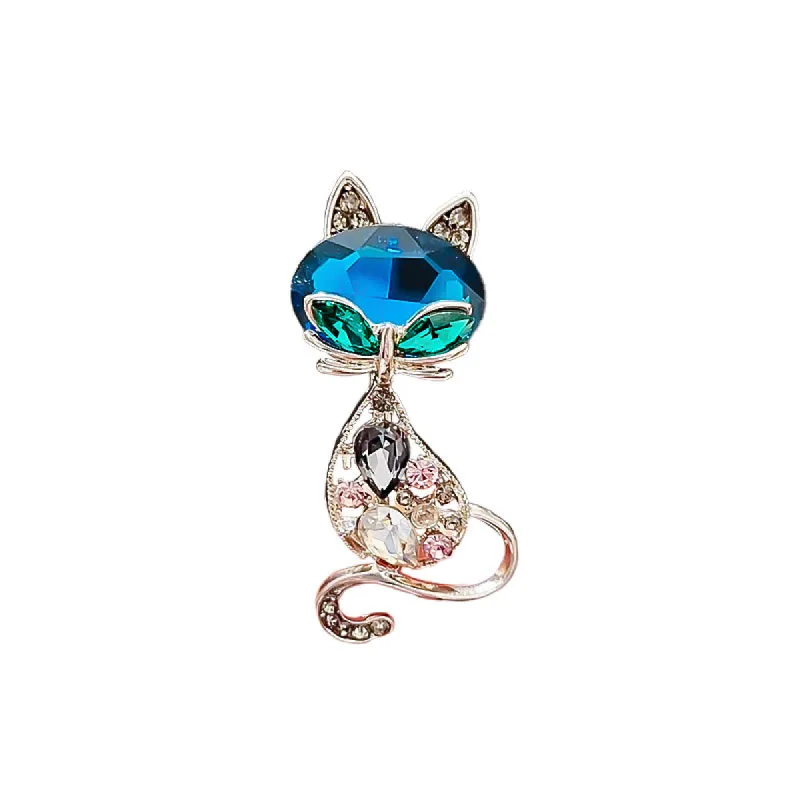 Women's Teal Eyes Fox Brooch sold by FloralTrip