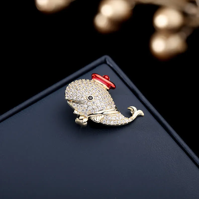 Women's Marine Rhinestone Whale Brooch sold by FloralTrip product image thumbnail 2