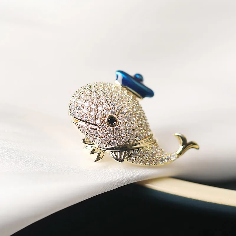 Women's Marine Rhinestone Whale Brooch sold by FloralTrip product image thumbnail 5
