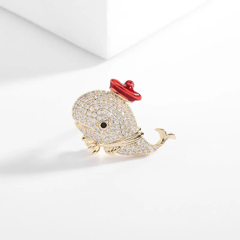 Women's Marine Rhinestone Whale Brooch sold by FloralTrip product image thumbnail 3