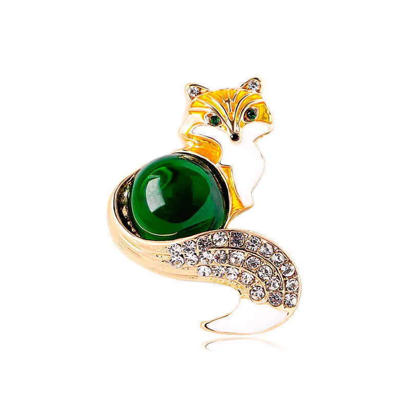 Women's Glaze Enamel Fox Brooch sold by FloralTrip product image thumbnail 3