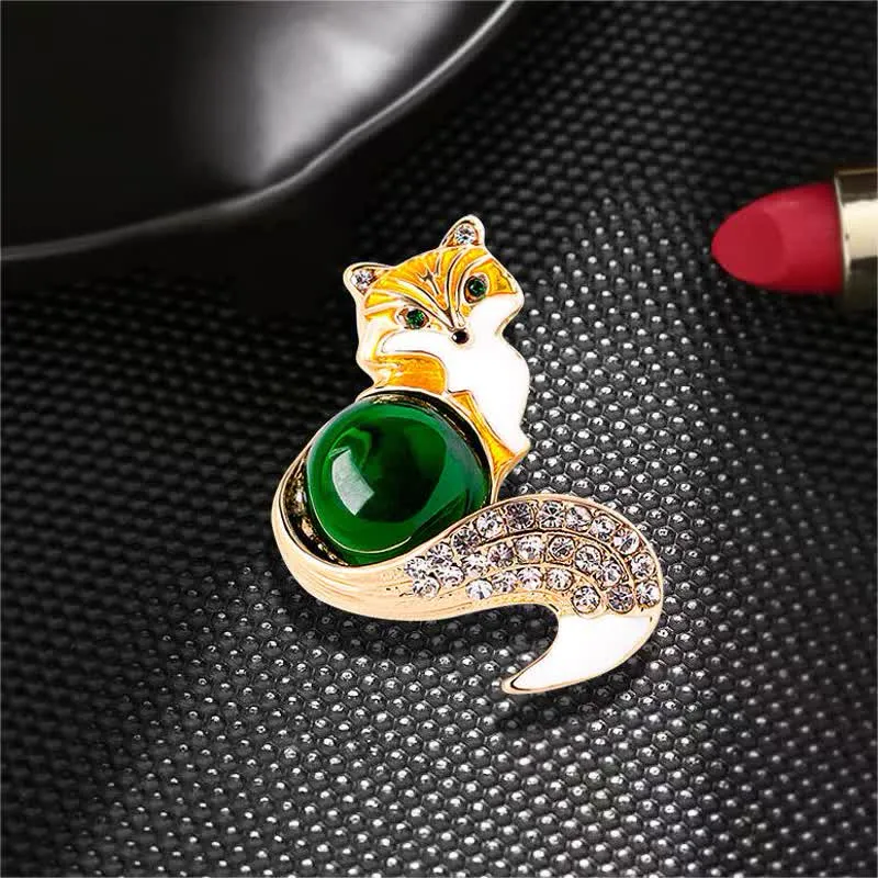 Women's Glaze Enamel Fox Brooch sold by FloralTrip