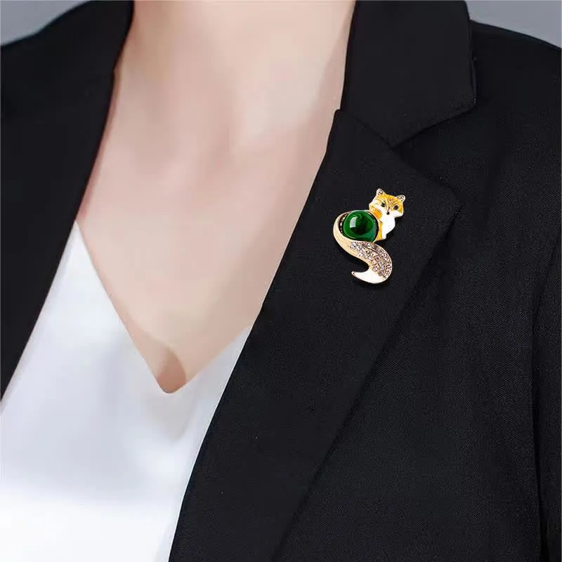 Women's Glaze Enamel Fox Brooch sold by FloralTrip product image thumbnail 2