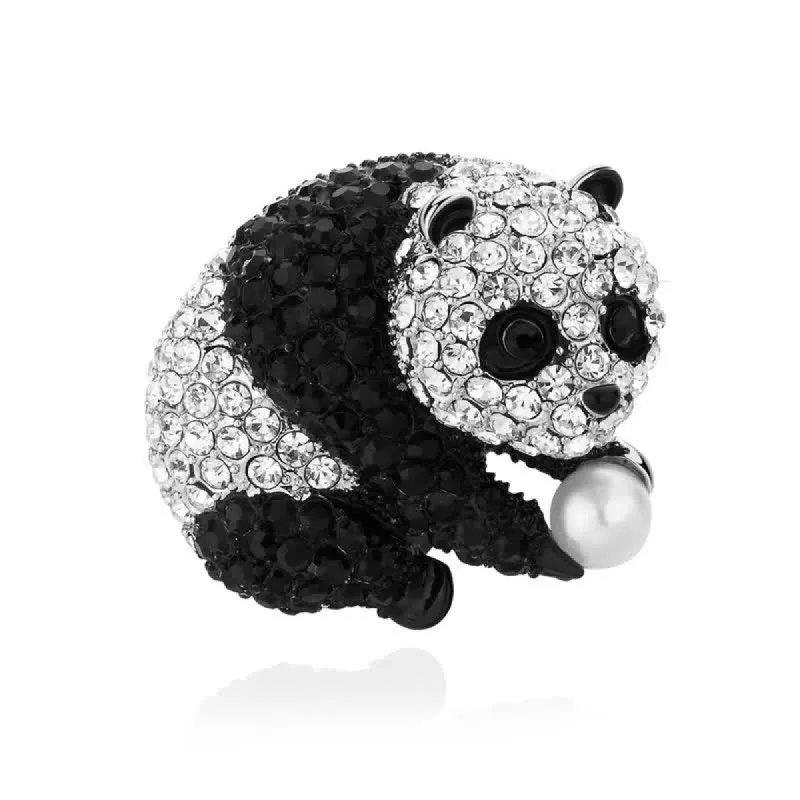 Women's Panda Sparkling Body Brooch made by FloralTrip