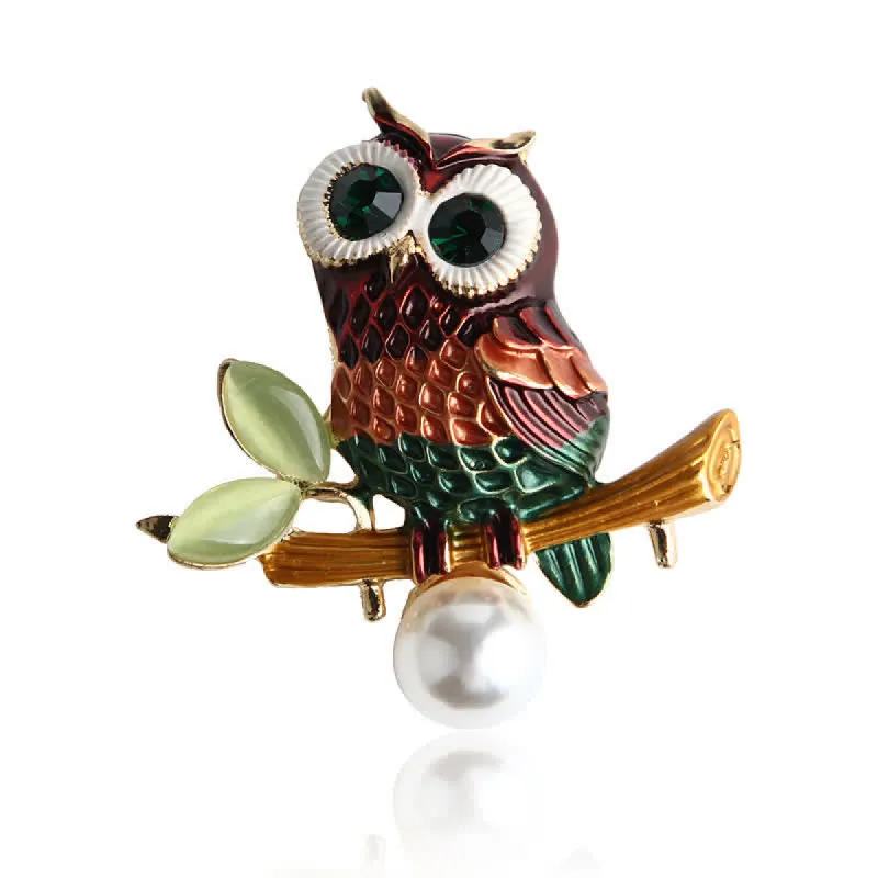 Women's Lovely Colourful Owl Brooch sold by FloralTrip