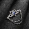 Men's Vintage Dragon Crystal Tassel Brooch sold by FloralTrip