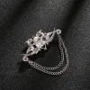 Men's Vintage Dragon Crystal Tassel Brooch sold by FloralTrip