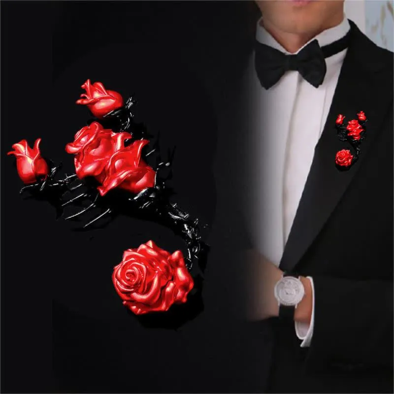 Men's Personality Scorpion Rose Brooch sold by FloralTrip