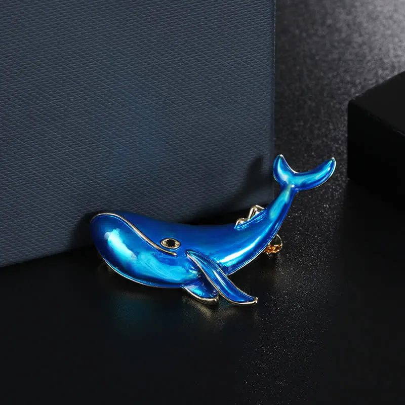 Women's Blue Whale Brooch sold by FloralTrip
