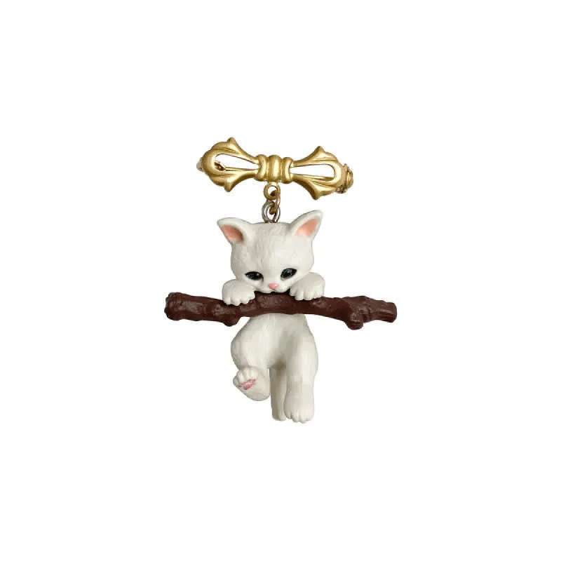 Women's Playful Cat & Dag With Branch Brooch sold by FloralTrip