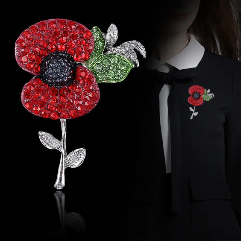 Women's Alive Poppy Safflower Brooch sold by FloralTrip