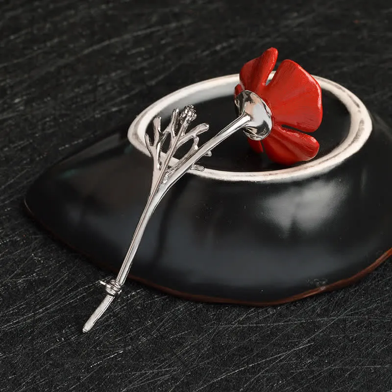 Women's Classy Red Poppy Flower Brooch sold by FloralTrip product image thumbnail 4
