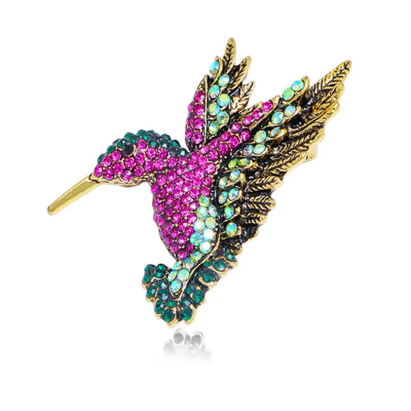 Women's Hummingbird Rhinestone Brooch sold by FloralTrip