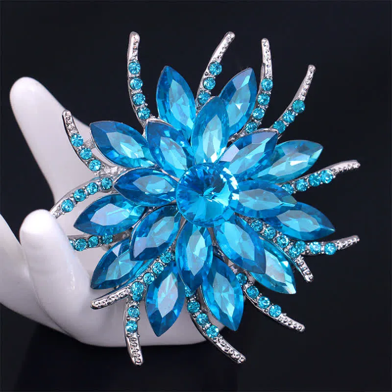 Women's Classic Flower Crystal Brooch sold by FloralTrip