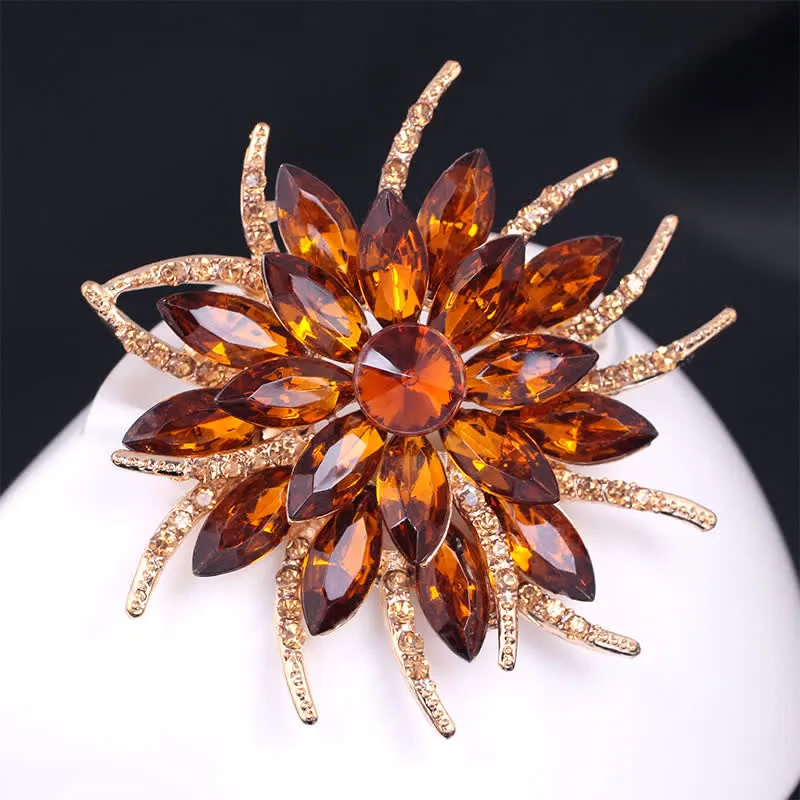 Women's Classic Flower Crystal Brooch sold by FloralTrip product image thumbnail 5