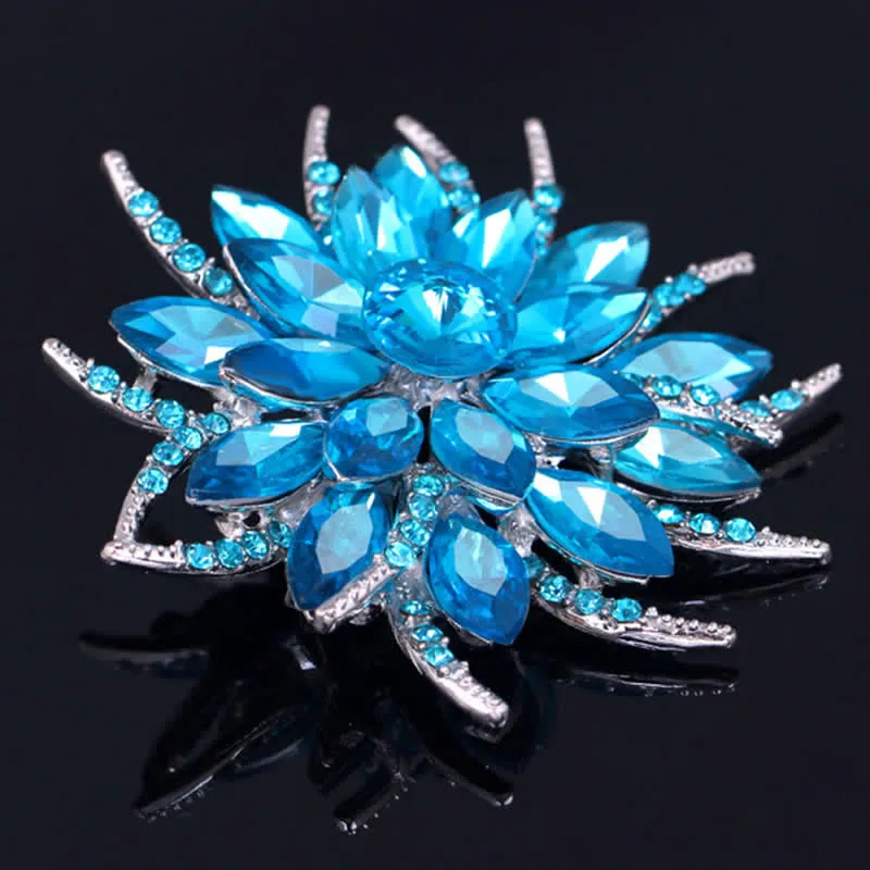 Women's Classic Flower Crystal Brooch sold by FloralTrip product image thumbnail 3