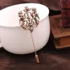 Men's Hollow Double Lion Brooch Pin sold by FloralTrip
