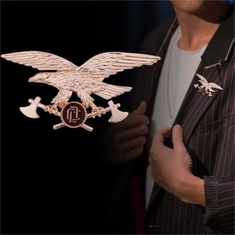 Men's Retro Eagle Axe Brooch sold by FloralTrip