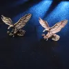 Men's Bald Hawk Green Eye Brooch sold by FloralTrip