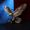 Men's Bald Hawk Green Eye Brooch sold by FloralTrip