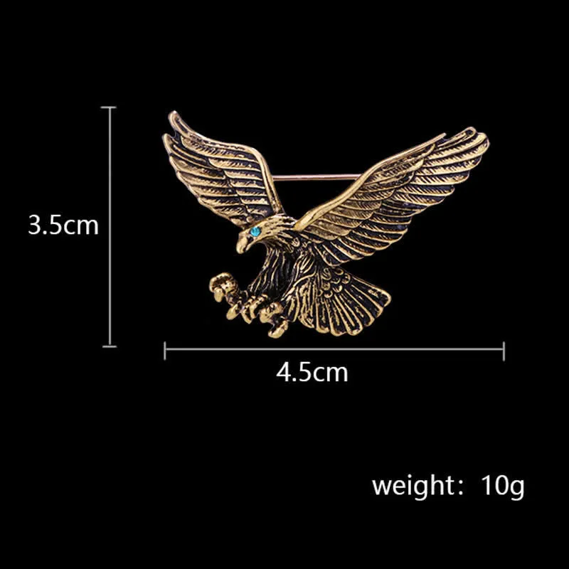 Men's Bald Hawk Green Eye Brooch sold by FloralTrip product image thumbnail 4