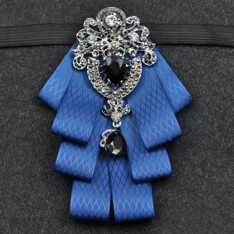 3Pcs Plaid Black Rhinestone Bow Tie Set sold by FloralTrip product image thumbnail 5