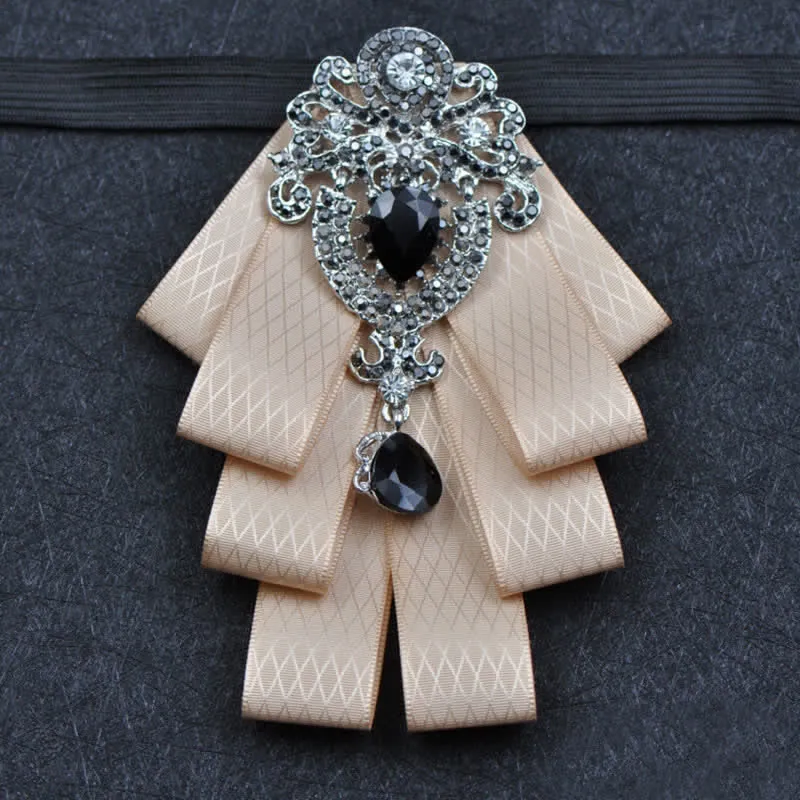 3Pcs Plaid Black Rhinestone Bow Tie Set sold by FloralTrip product image thumbnail 3