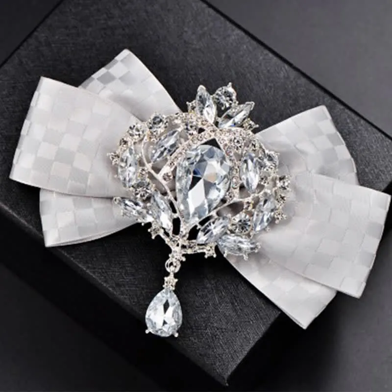 3Pcs Checker Rhinestone Brooch Bow Tie Set sold by FloralTrip product image thumbnail 5