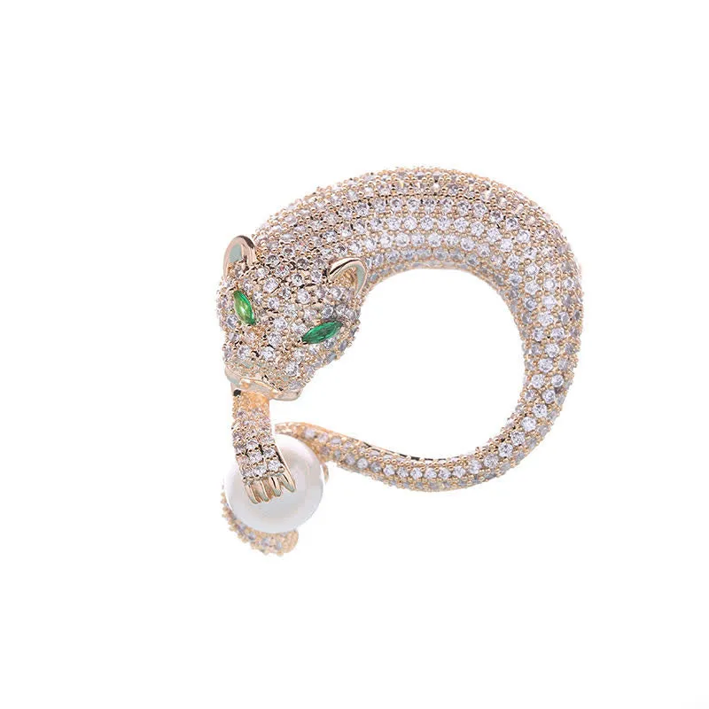 Men's Emerald Eyes Panther Brooch sold by FloralTrip product image thumbnail 5