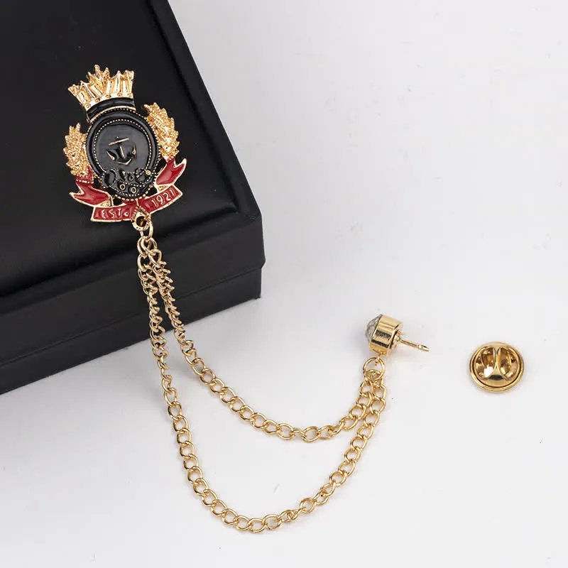 Men's Royal Crowned Anchor Chain Brooch sold by FloralTrip product image thumbnail 5