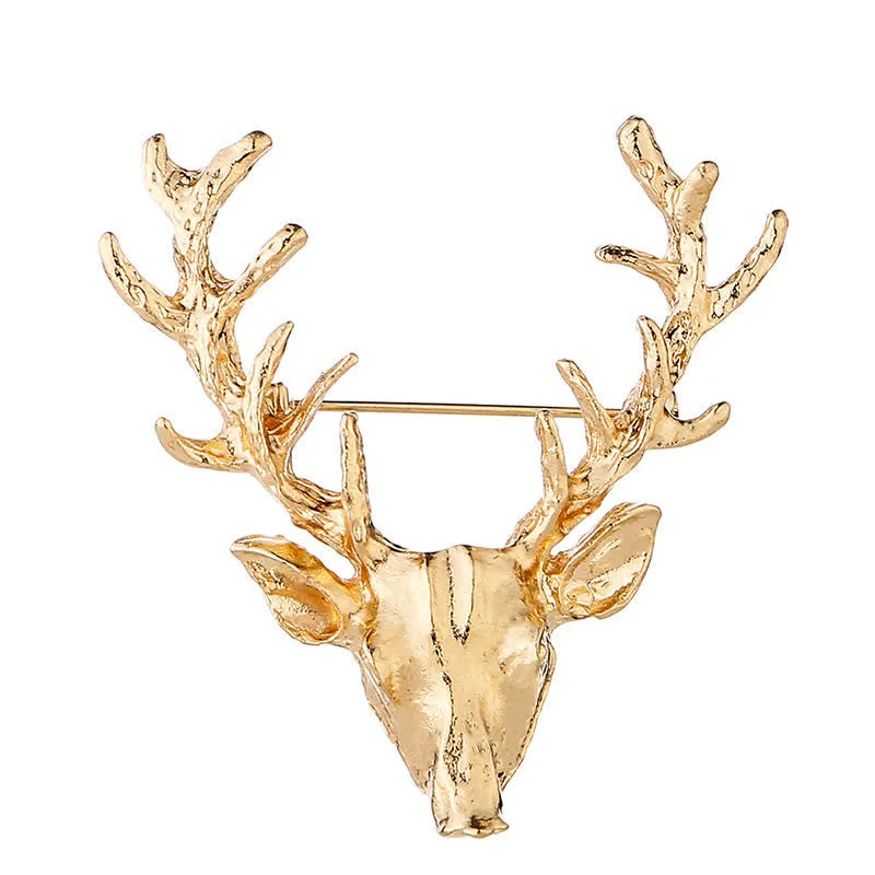 Men's Antler Stag Head Brooch sold by FloralTrip product image thumbnail 5