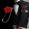 Men's Floral Camellia Chain Brooch sold by FloralTrip