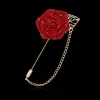 Men's Floral Camellia Chain Brooch sold by FloralTrip