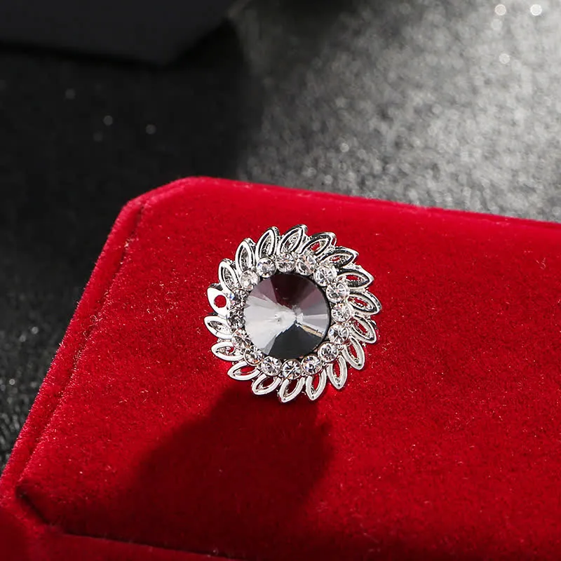 Men's Royal Flower Crystal Brooch sold by FloralTrip product image thumbnail 3