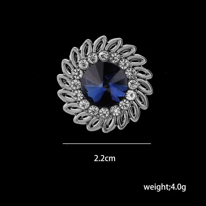 Men's Royal Flower Crystal Brooch sold by FloralTrip product image thumbnail 5