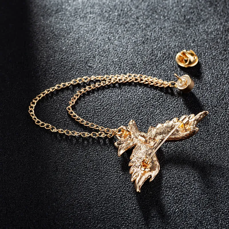 Men's Flying Eagle Chain Brooch sold by FloralTrip product image thumbnail 4