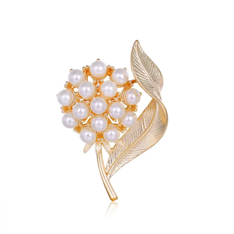 Women's Fresh Flower Pearl Brooch sold by FloralTrip