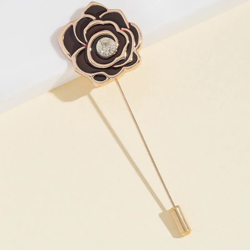 Women's Black Rose Blossom Brooch sold by FloralTrip product image thumbnail 3