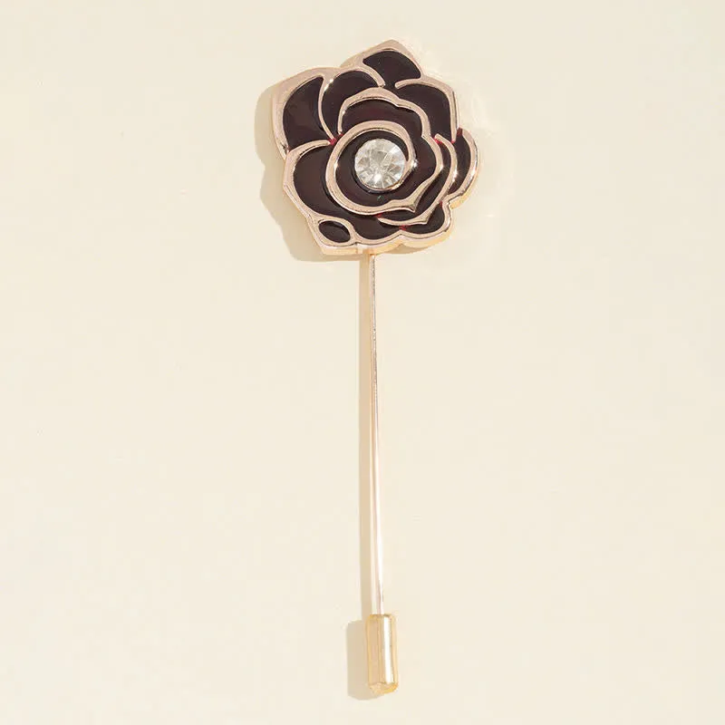 Women's Black Rose Blossom Brooch sold by FloralTrip product image thumbnail 4