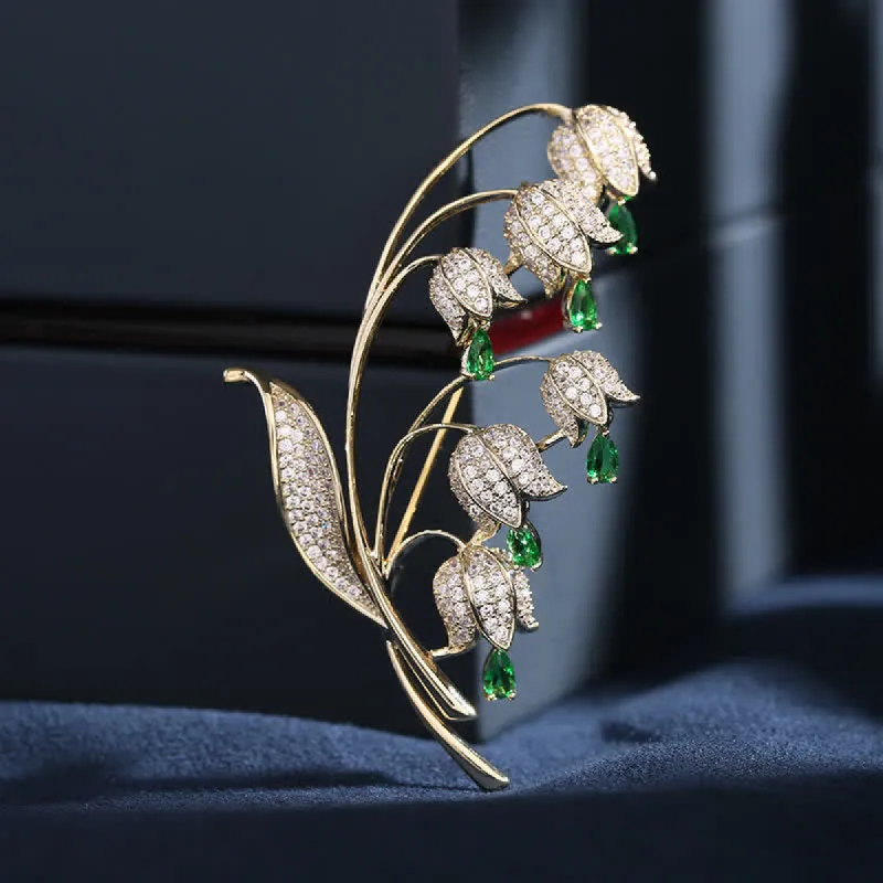 Women's Lily Of The Valley Brooch sold by FloralTrip