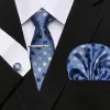 4Pcs LightBlue Men's Whimsy Polka Dots Necktie Set sold by FloralTrip