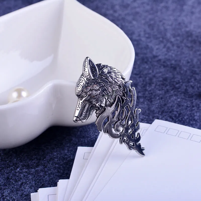 Men's Glamorous Hollow Wolf Head Brooch sold by FloralTrip product image thumbnail 4