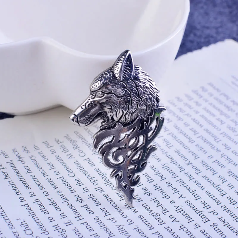 Men's Glamorous Hollow Wolf Head Brooch sold by FloralTrip product image thumbnail 2