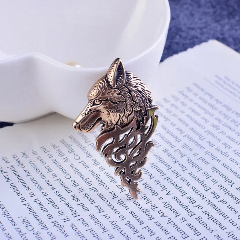 Men's Glamorous Hollow Wolf Head Brooch sold by FloralTrip product image thumbnail 3