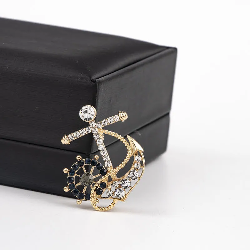 Men's Helmsman Navy Anchor Brooch sold by FloralTrip product image thumbnail 5