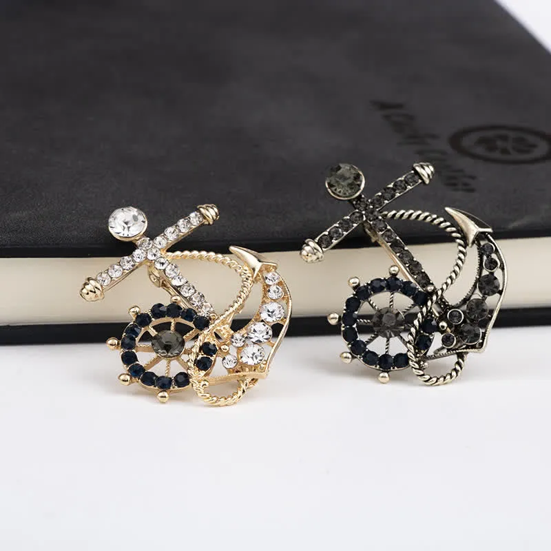 Men's Helmsman Navy Anchor Brooch sold by FloralTrip product image thumbnail 2