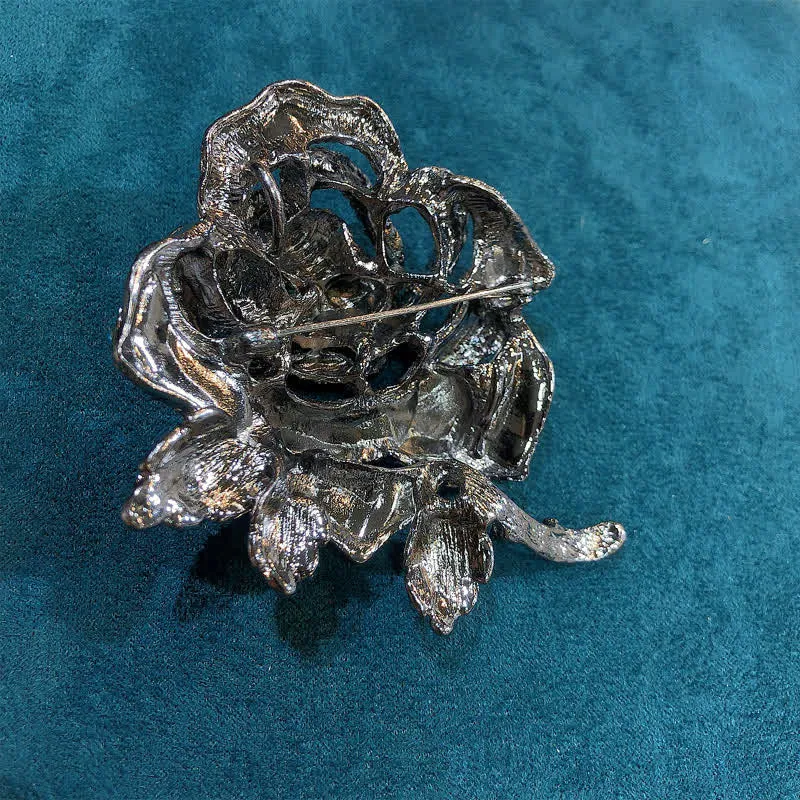 Women's Classy Rose Rhinestone Brooch sold by FloralTrip product image thumbnail 4