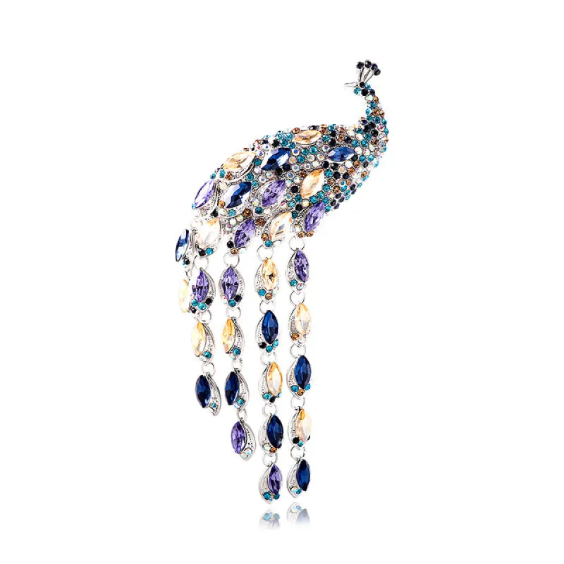 Women's Grazioso Peacock Fringe Brooch sold by FloralTrip