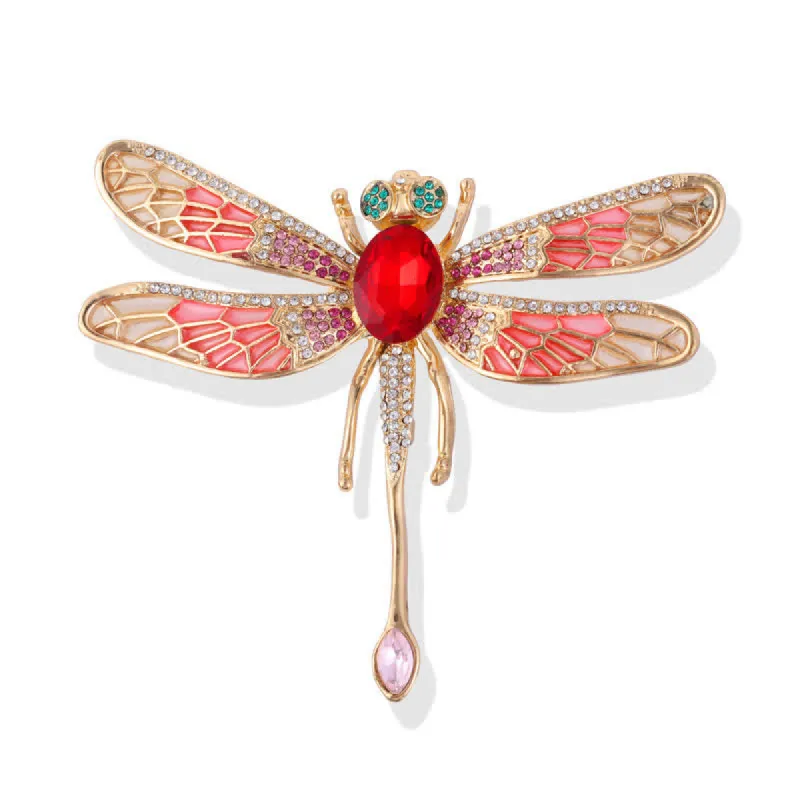 Women's Luxurious Palace Dragonfly Rhinestone Brooch sold by FloralTrip